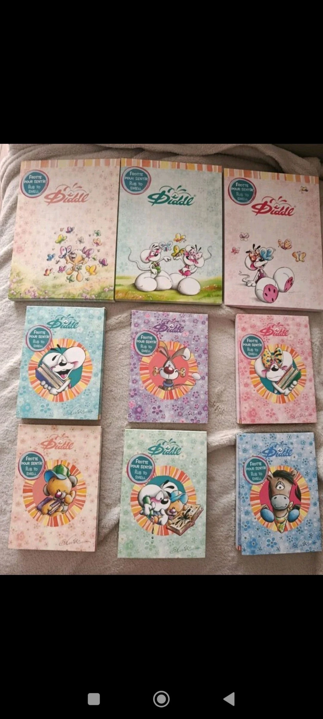 Lot feuilles diddl